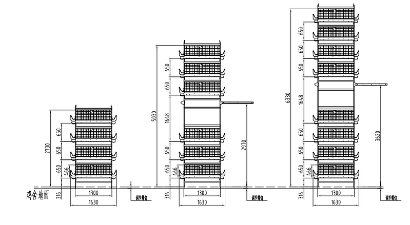 Layer cage size